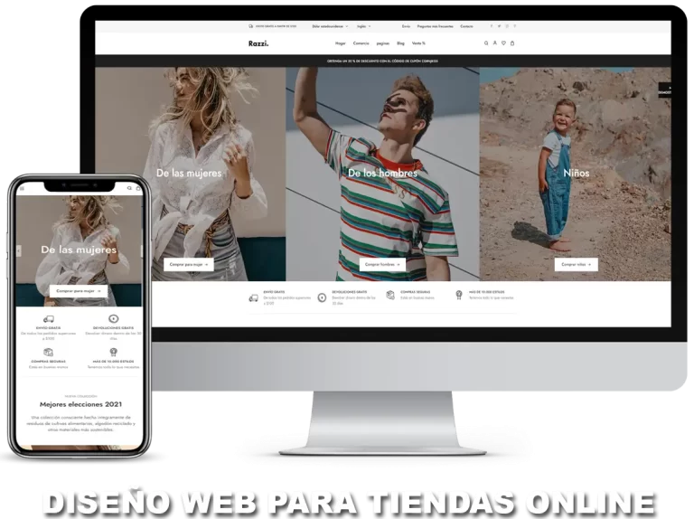 diseño web para tiendas online POCO PESO